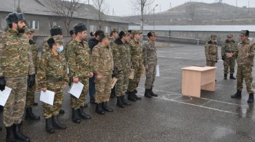 Պահեստազորայիններն ու կամավորականները խրախուսվել են պատվոգրերով. ՊՆ