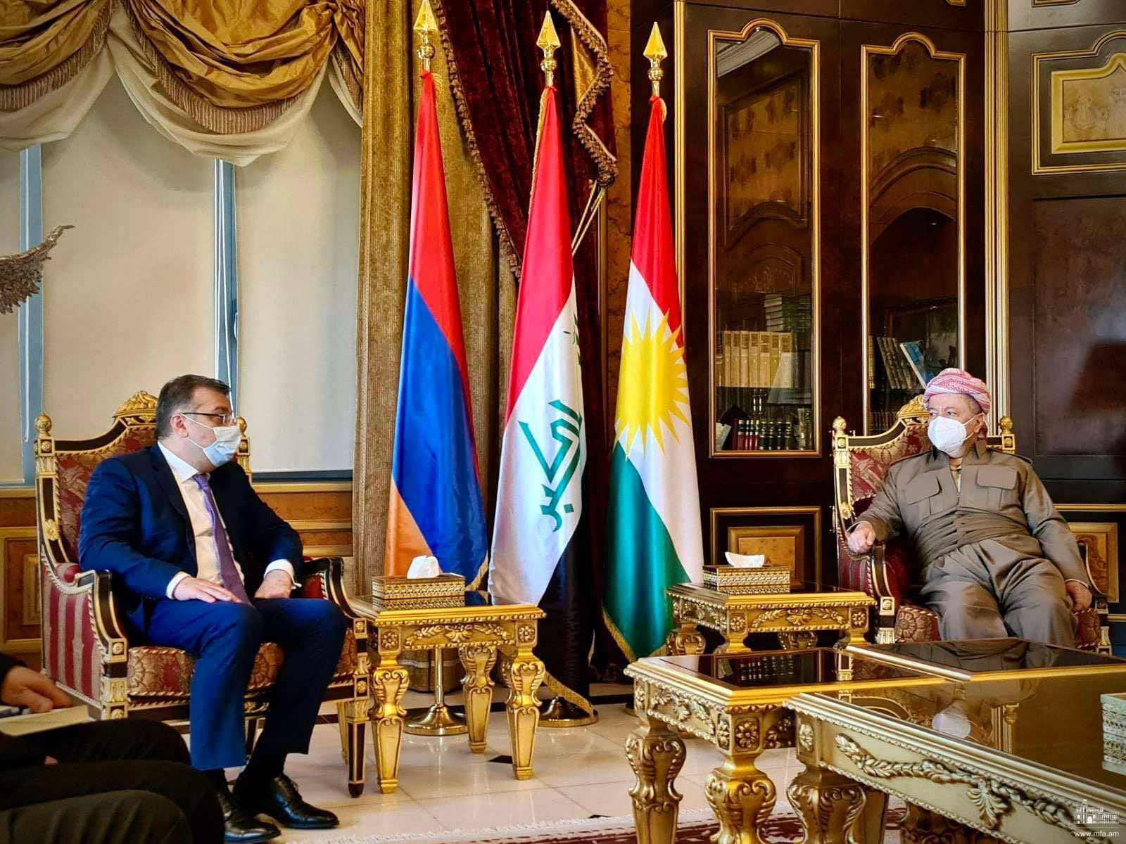 Կարևորվել է կանոնավոր ուղիղ չվերթների շուտափույթ վերսկսումը․ ՀՀ ԱԳ նախարարի տեղակալը հանդիպել է Իրաքյան Քուրդիստանի վարչապետի հետ