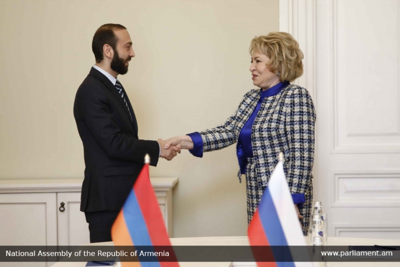 Արարատ Միրզոյանն ԱԺ խորհրդին առաջարկելու է Վալենտինա Մատվիենկոյին շնորհել ԱԺ պատվո մեդալ