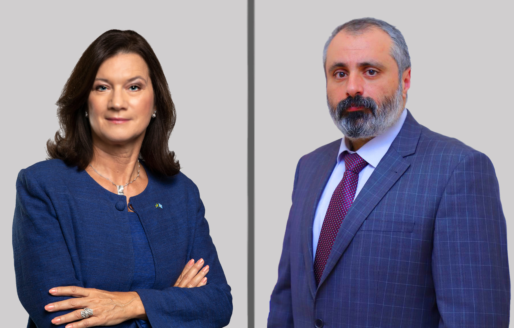 Արցախի ԱԳ նախարար Դավիթ Բաբայանը Երևանում հանդիպում է ունեցել ԵԱՀԿ գործող նախագահ, Շվեդիայի արտգործնախարար Անն Լինդեի հետ