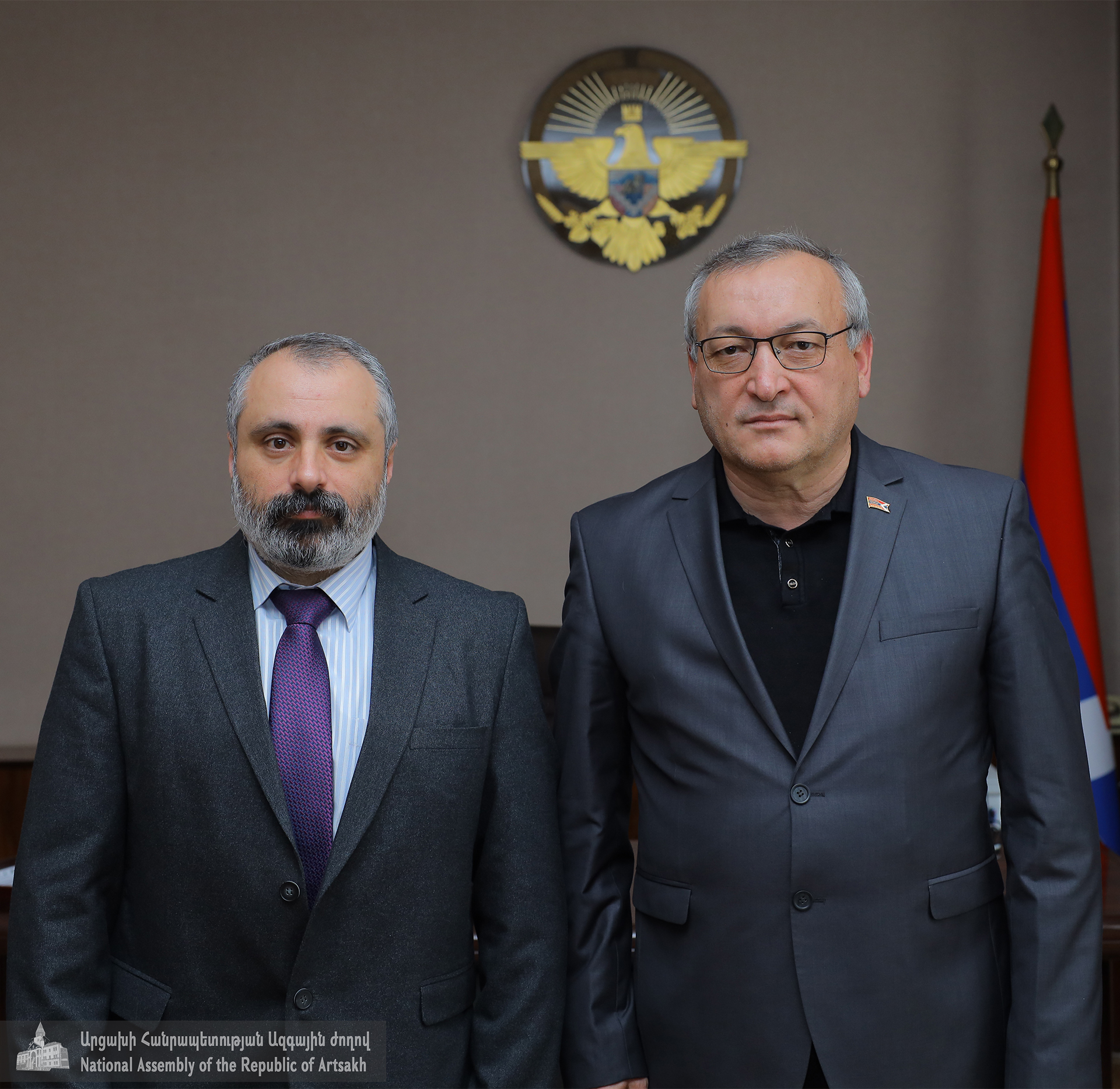 Արցախի Աժ նախագահ Արթուր Թովմասյանը հանդիպել է ԱԳ նախարար Դավիթ Բաբայանի հետ