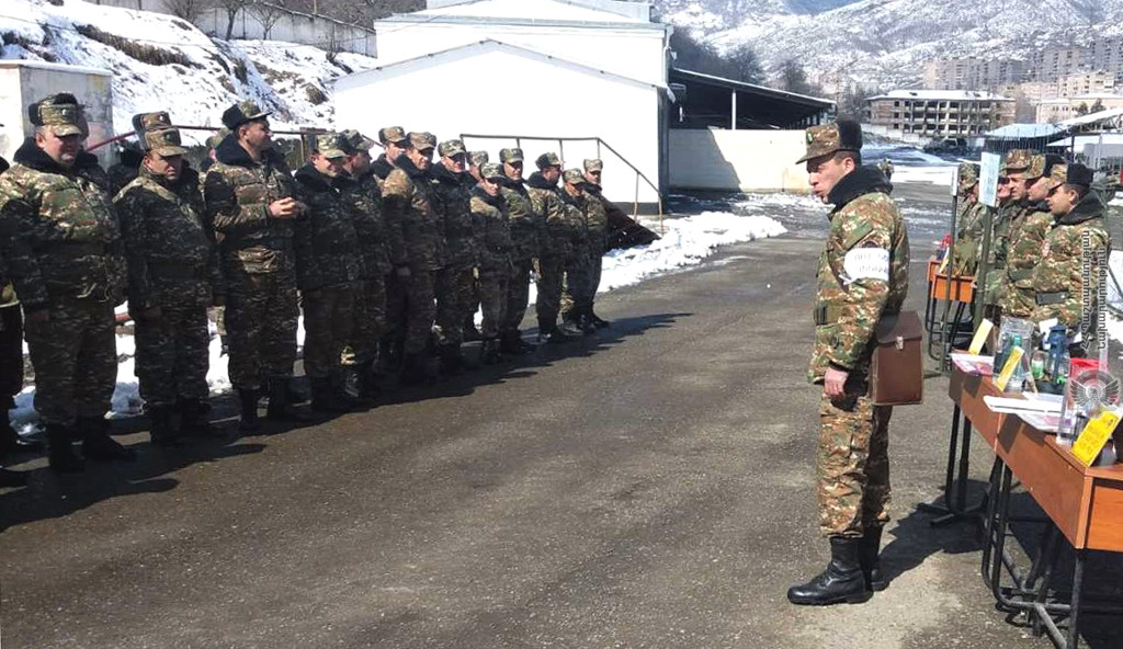1-ին զորամիավորման զորամասերից մեկում անցկացվել է մարտավարաշարային պարապմունք