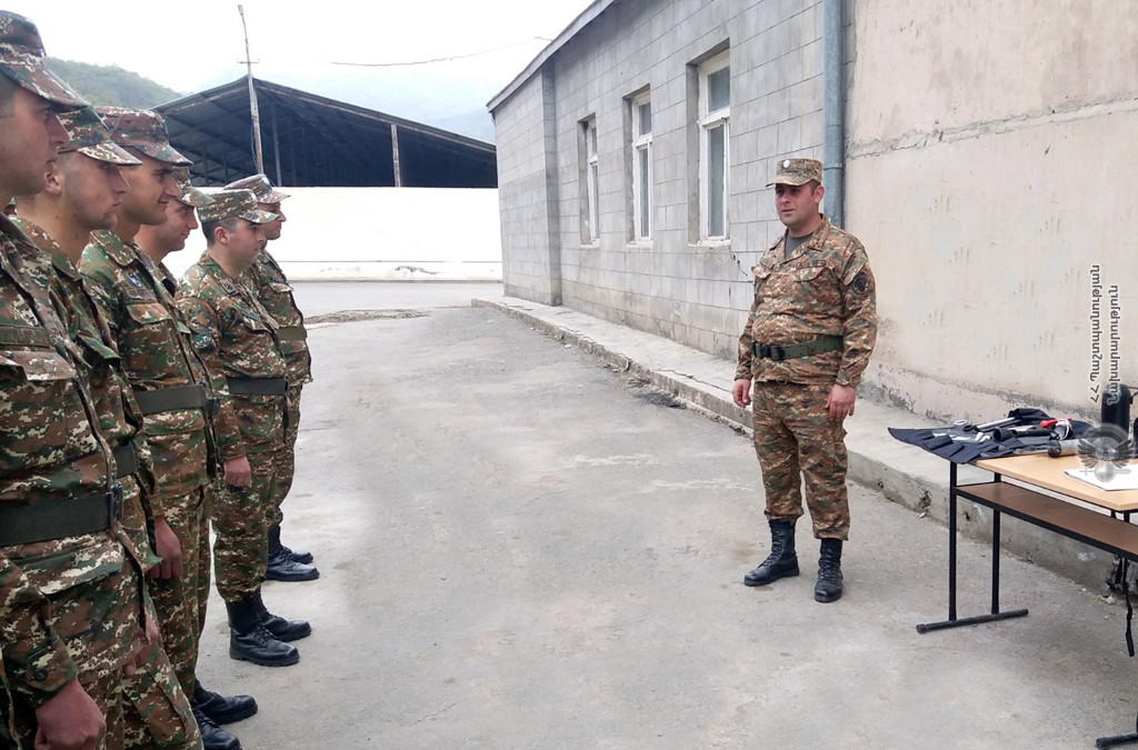 Զորամասում անցկացվել են անվտանգության կանոնների պահպանման պարապմունքներ