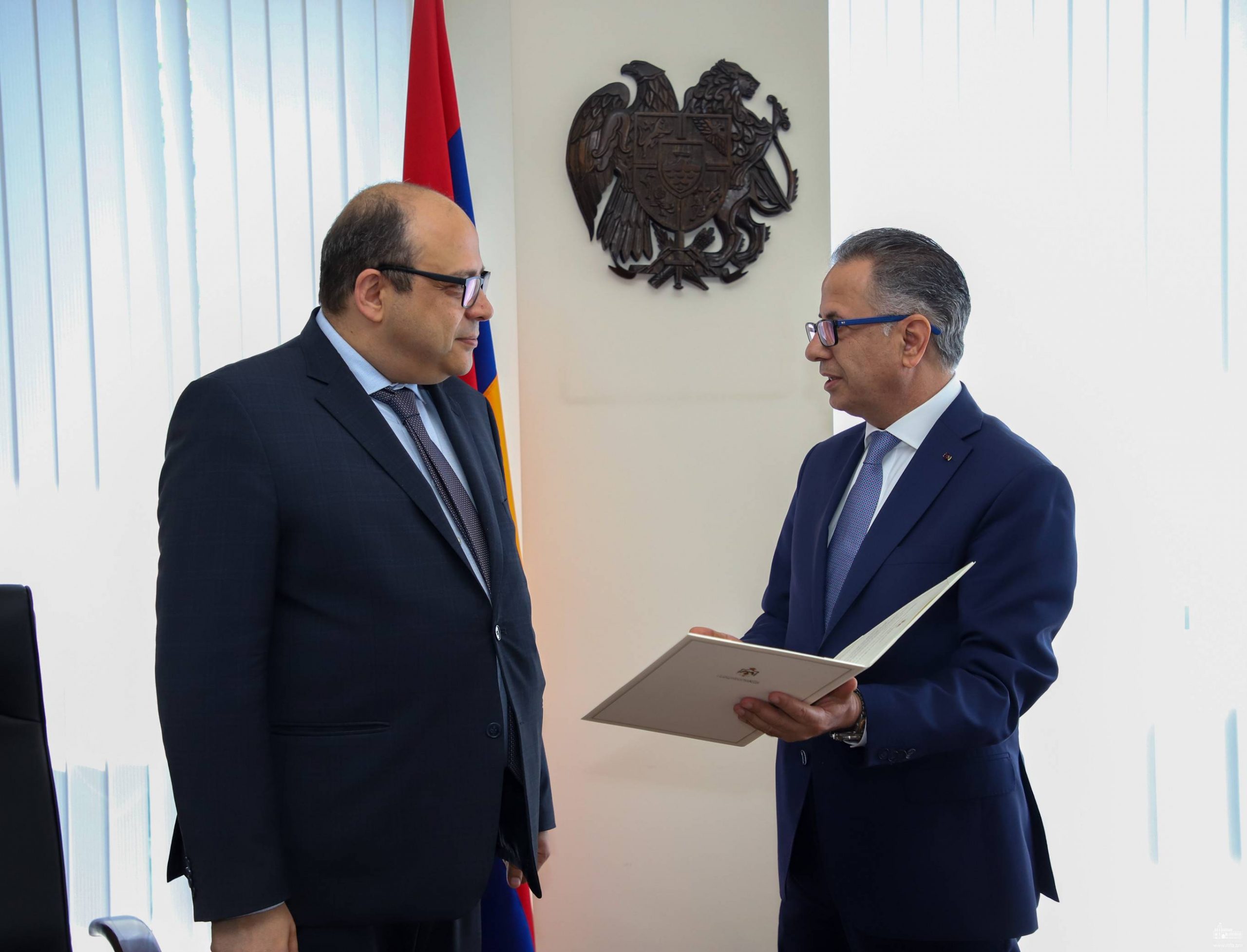 Հորդանանի Հաշիմյան Թագավորության դեսպանն իր հավատարմագրերի պատճենն է հանձնել ԱԳ նախարարի տեղակալին