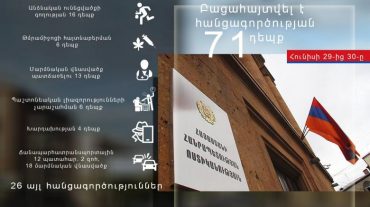 Հունիսի 29-30-ը բացահայտվել է հանցագործության 71 դեպք
