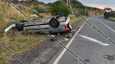 Գեղարքունիքի մարզում վարորդը Opel-ով բախվել է քարերին և գլխիվայր շրջվել. կա 8 վիրավոր
