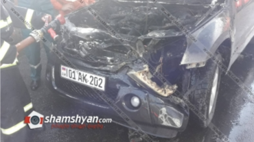 Երևանում այրվել է Suzuki Grand Vitara մակնիշի ավտոմեքենա