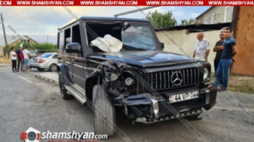 Կոտայքում բախվել են Mercedes G63-ն ու Mercedes C180-ը. կա վիրավոր
