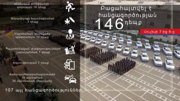 Հուլիսի 7-8-ը բացահայտվել է հանցագործության 146 դեպք