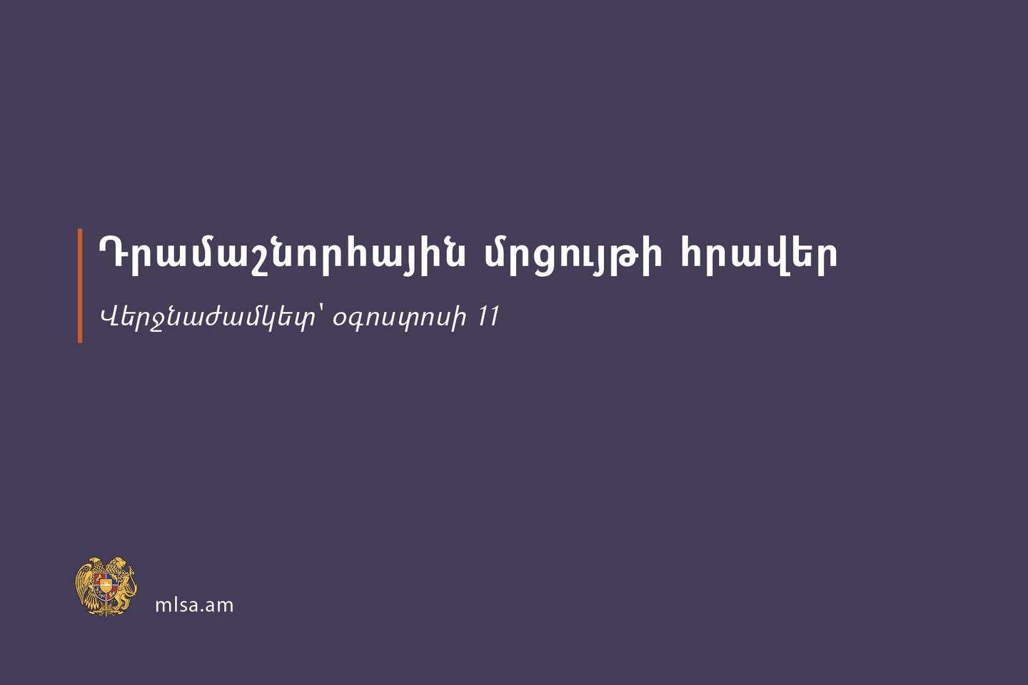 Աշխատանքի և սոցիալական հարցերի նախարարությունը հայտարարում է դրամաշնորհային մրցույթներ
