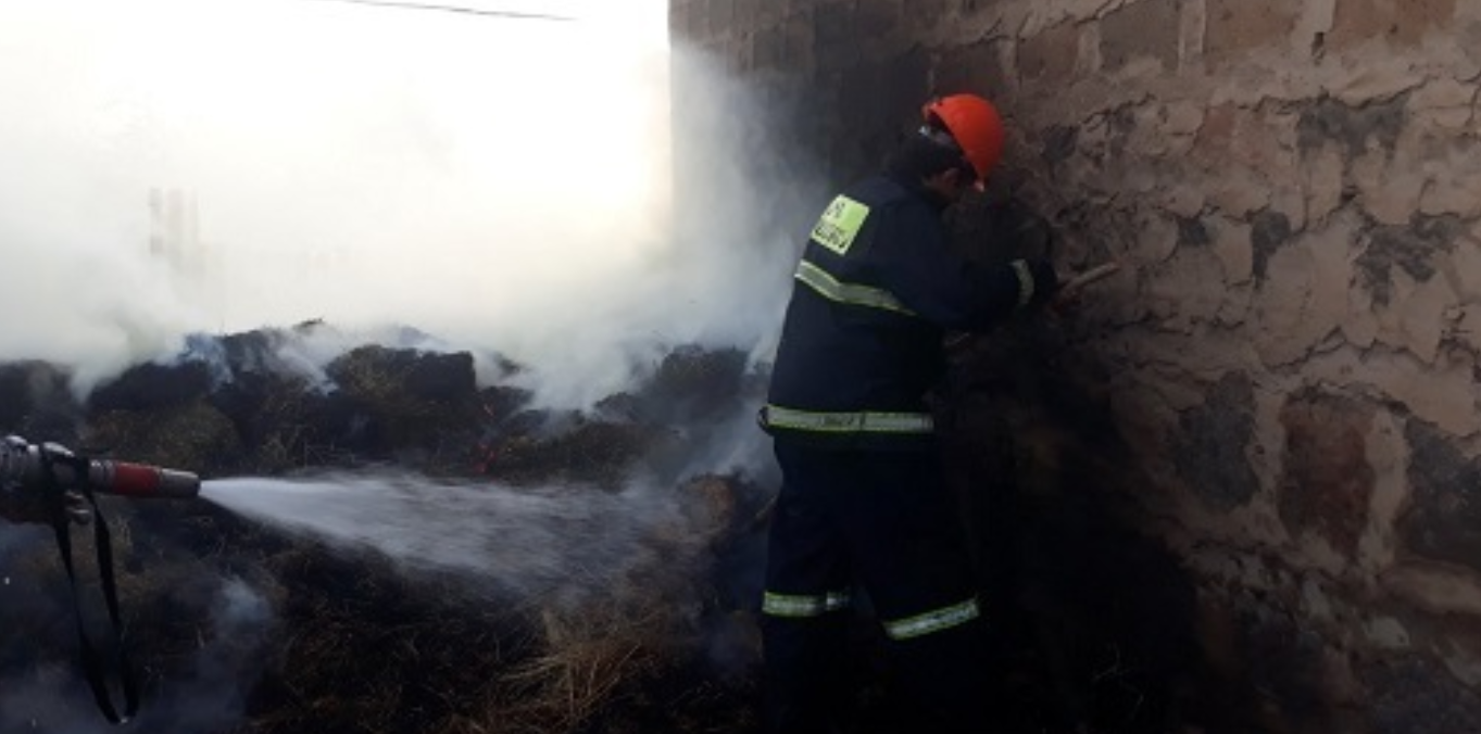 Սասունիկ գյուղում այրվել է անասնակեր