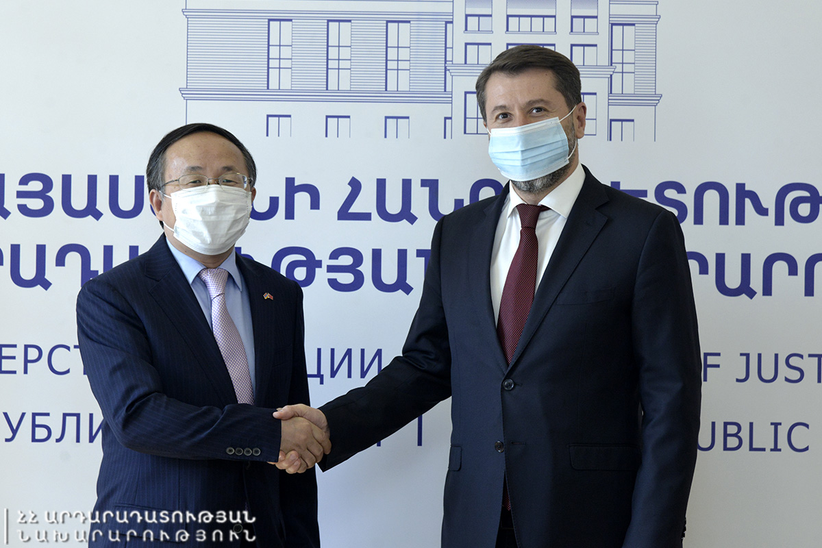 Չինաստանի դեսպանի հետ քննարկվել են քրեակատարողական և դատաիրավական  ոլորտներում համագործակցելու հնարավորությունները