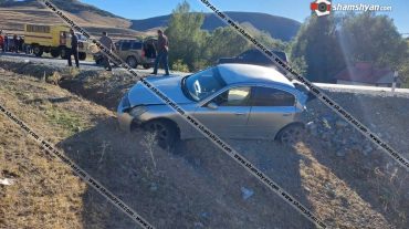 Շիրակի մարզում բախվել են Nissan X-Trail-ն ու Nissan Skyline-ը. մեքենաներից մեկը հայտնվել է ձորակում