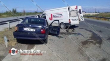 Արարատի մարզում բախվել են Opel Vectra-ն ու Ford Transit-ը. 5 վիրավորներից մեկը երեխա է