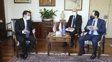 ՀՀ ԱԺ նախագահ Ալեն Սիմոնյանը հանդիպել է Կիպրոսի արտաքին գործերի նախարար Նիկոս Խրիստոդուլիդեսին