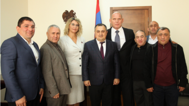 Կարեն Գիլոյանն ընդունել է Օլիմպիական չեմպիոններ Ալեքսանդր Կարելինին և Մնացական Իսկանդարյանին