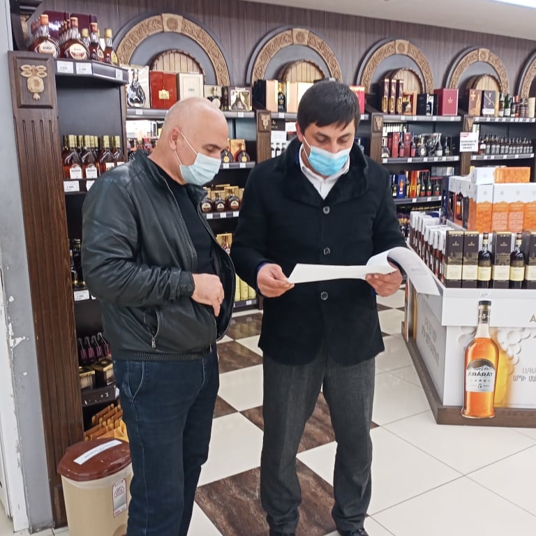 Ստուգայցեր Արաբկիր և Դավթաշեն վարչական շրջանի իրացման ցանցում և հանրային սննդի օբյեկտներում