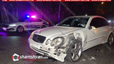 Երևանում բախվել են Mercedes-ն ու Nissan-ը. 3 ամսական երեխան տեղափոխվել է հիվանդանոց