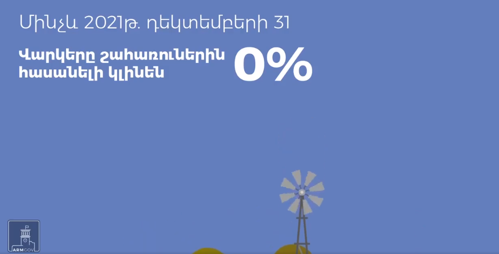 Մինչև դեկտեմբերի 31-ը գյուղատնտեսական վարկերի տոկոսադրույքների սուբսիդավորման ծրագրով վարկերը հասանելի կլինեն 0%-ով