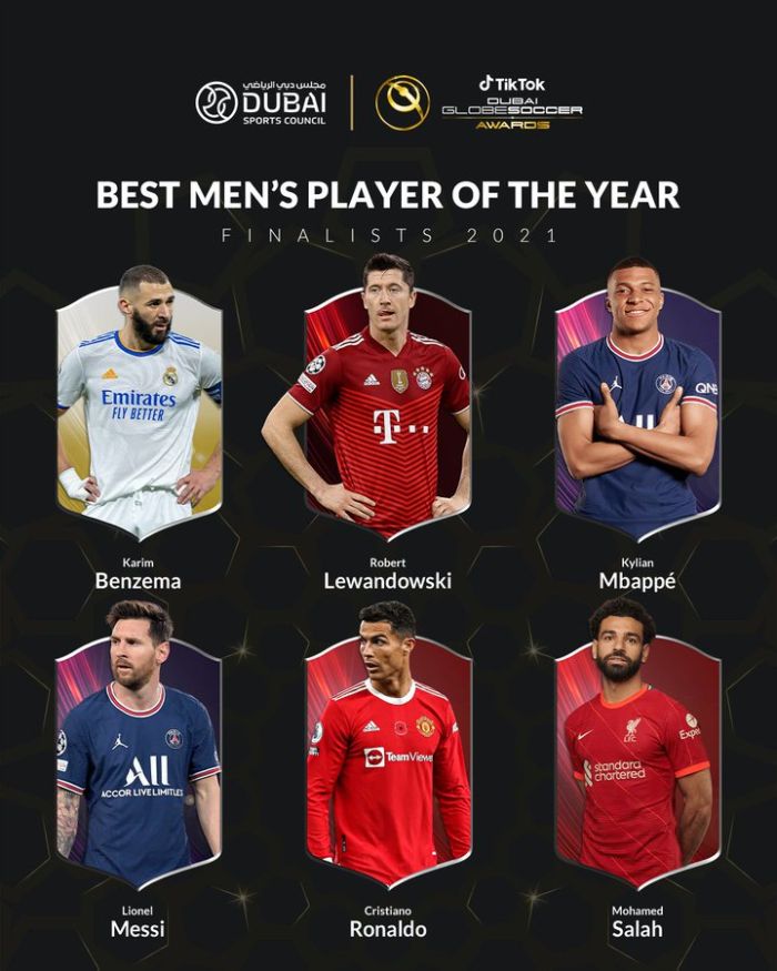 6 ֆուտբոլիստ հավակնում է Globe Soccer Awards-ի՝ «Աշխարհի լավագույն ֆուտբոլիստ» մրցանակին