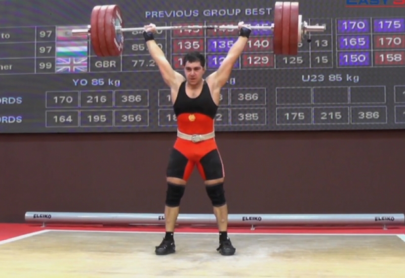 Դավիթ Հովհաննիսյանը 4-րդ արդյունքը գրանցեց Բ խմբում. ծանրամարտի ԱԱ