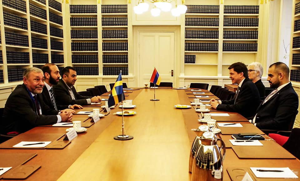 Արարատ Միրզոյանը Ստոկհոլմում հանդիպել է Շվեդիայի Ռիկսդագի նախագահ Անդրեաս Նորլենի հետ