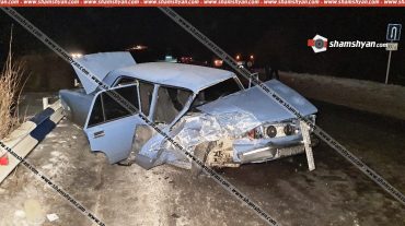 Կոտայքի մարզում «ՎԱԶ 2107»-ը բախվել է կայանված Hyundai-ին, ապա արգելապատնեշին. կա 1 զոհ, 1 վիրավոր