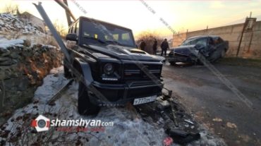 Կոտայքի մարզում բախվել են Brabus-ն ու Mercedes C-180-ը. կա 4 վիրավոր