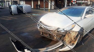 Երևանում բախվել են Hyundai Sonata-ն ու Opel Combo-ն