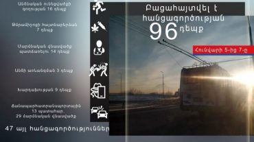 Հունվարի 5-ից 7-ը բացահայտվել է հանցագործության 96 դեպք