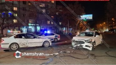 Երևանում բախվել են BMW-ն ու Ford-ը, կա 3 վիրավոր