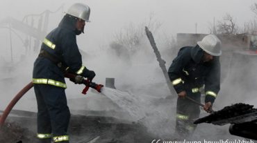 Թեղուտ համայնքում այրվել է անասնագոմ