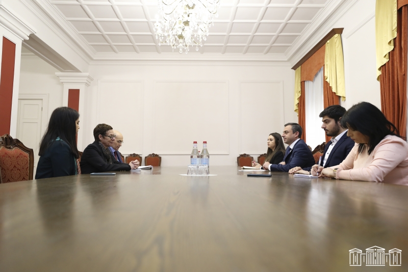 Իշխան Սաղաթելյանն ընդունել է Հայաստանում Ֆրանսիայի դեսպան Անն Լույոյին