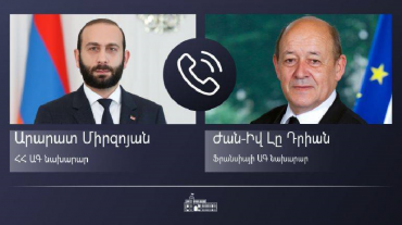 Հայաստանի և Ֆրանսիայի ԱԳ նախարարները քննարկել են Հայաստանի հետ սահմանագոտում և Լեռնային Ղարաբաղում հրադադարի ռեժիմի շարունակական խախտումների հետևանքով ստեղծված իրավիճակը