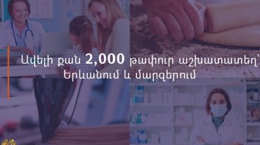 Գործատուների կողմից ներկայացվել է Երևանում և մարզերում առկա ավելի քան 2000 թափուր աշխատատեղ. ԱՍՀՆ