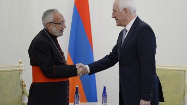Նախագահ Խաչատուրյանն ընդունել է Տանն Կիլիկիո Կաթողիկե Հայոց կաթողիկոս-պատրիարք Ամենապատիվ և Գերերջանիկ Տեր Ռաֆայել Պետրոս Մինասյանին