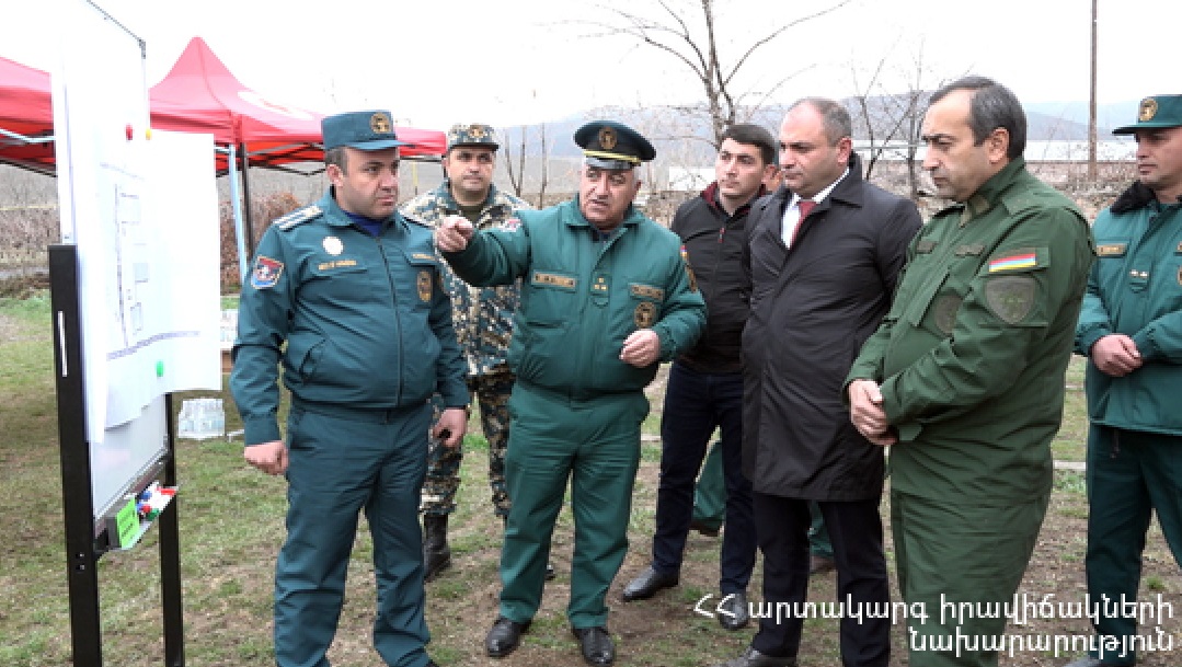 Կամավոր հրշեջ-փրկարարների հմտությունների կատարելագործման վարժանք է անցկացվել