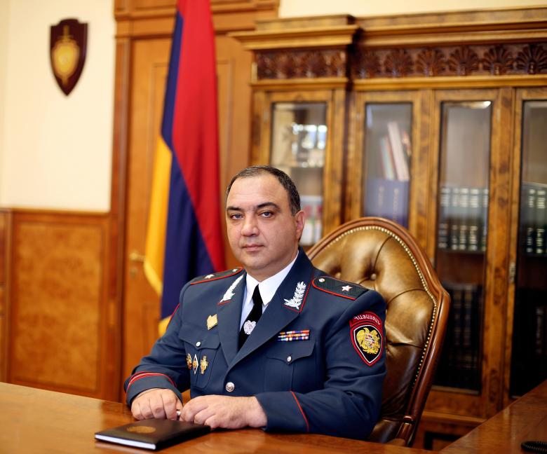 ՀՀ ոստիկանապետ Վահե Ղազարյանը շնորհավորական ուղերձ է հղել Ոստիկանության օրվա առթիվ
