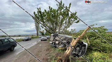 Արմավիրի մարզում 34-ամյա վարորդը Mercedes-ով բախվել է ծառին և կողաշրջվել