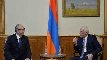 Նախագահ  Խաչատուրյանն ընդունել է Հայաստանում Ճապոնիայի դեսպանին