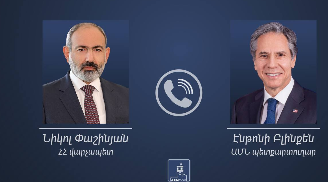 Վարչապետ Փաշինյանը հեռախոսազրույց է ունեցել Էնթոնի Բլինքենի հետ