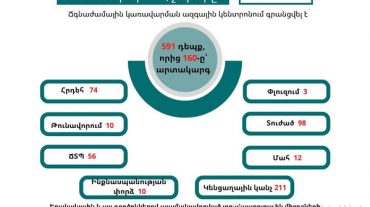 Գրանցվել է 591 դեպք, որից 160-ը՝ արտակարգ․ ԱԻՆ-ն ամփոփում է անցած շաբաթը