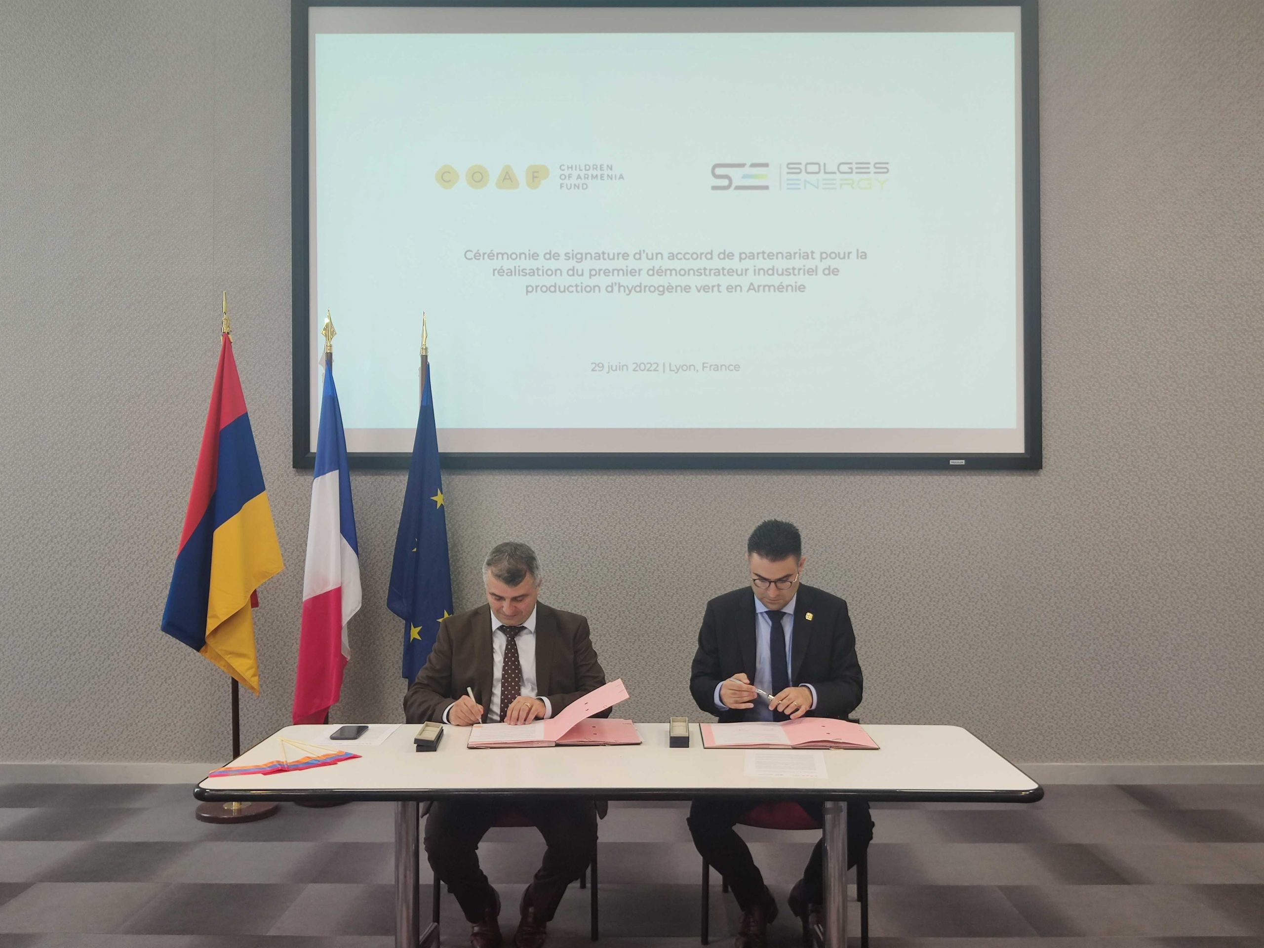 Ստորագրվեց Հայաստանում կանաչ ջրածնի արտադրության առաջին արդյունաբերական ցուցանմուշի կառուցման համար համագործակցության համաձայնագիր