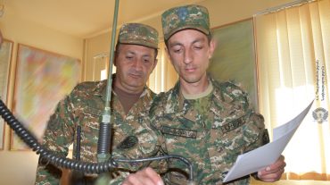 Կապի ստորաբաժանման զինծառայողների հետ անցկացվել են գործնական պարապմունքներ