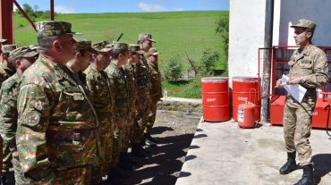 Զորամասերից մեկում անցկացվել են անվտանգության կանոնների պահպանման պարապմունքներ