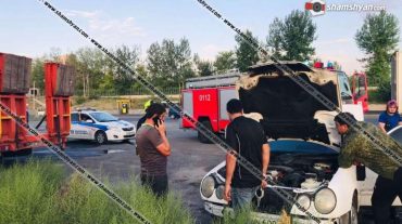 Կոտայքի մարզում Mercedes-ում հրդեհ է բռնկվել
