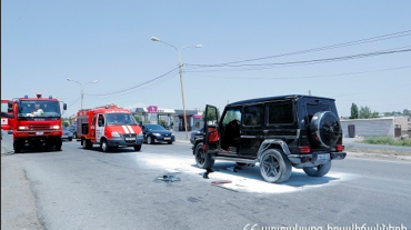 Աշտարակի խճուղում «Mercedes-Benz G500»-ի կողաշրջվելու հետևանքով տուժածներ չկան