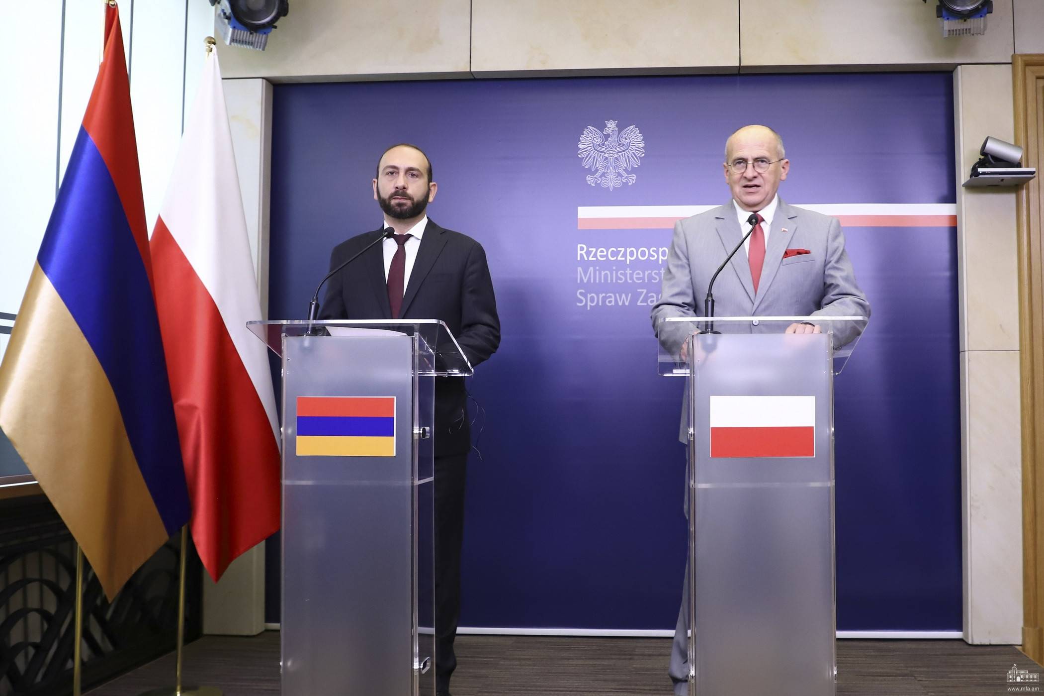 Արարատ Միրզոյանի մամուլի համար հայտարարությունը Լեհաստանի ԱԳ նախարարի հետ հանդիպման արդյունքներով
