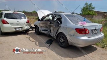 Արագածոտնի մարզում բախվել են Toyota Camry-ն ու Toyota Corolla-ն. կա 6 վիրավոր