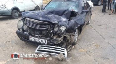 Կոտայքի մարզում բախվել են Mercedes-ն ու Mitsubishi Pajero IO-ն. կա վիրավոր